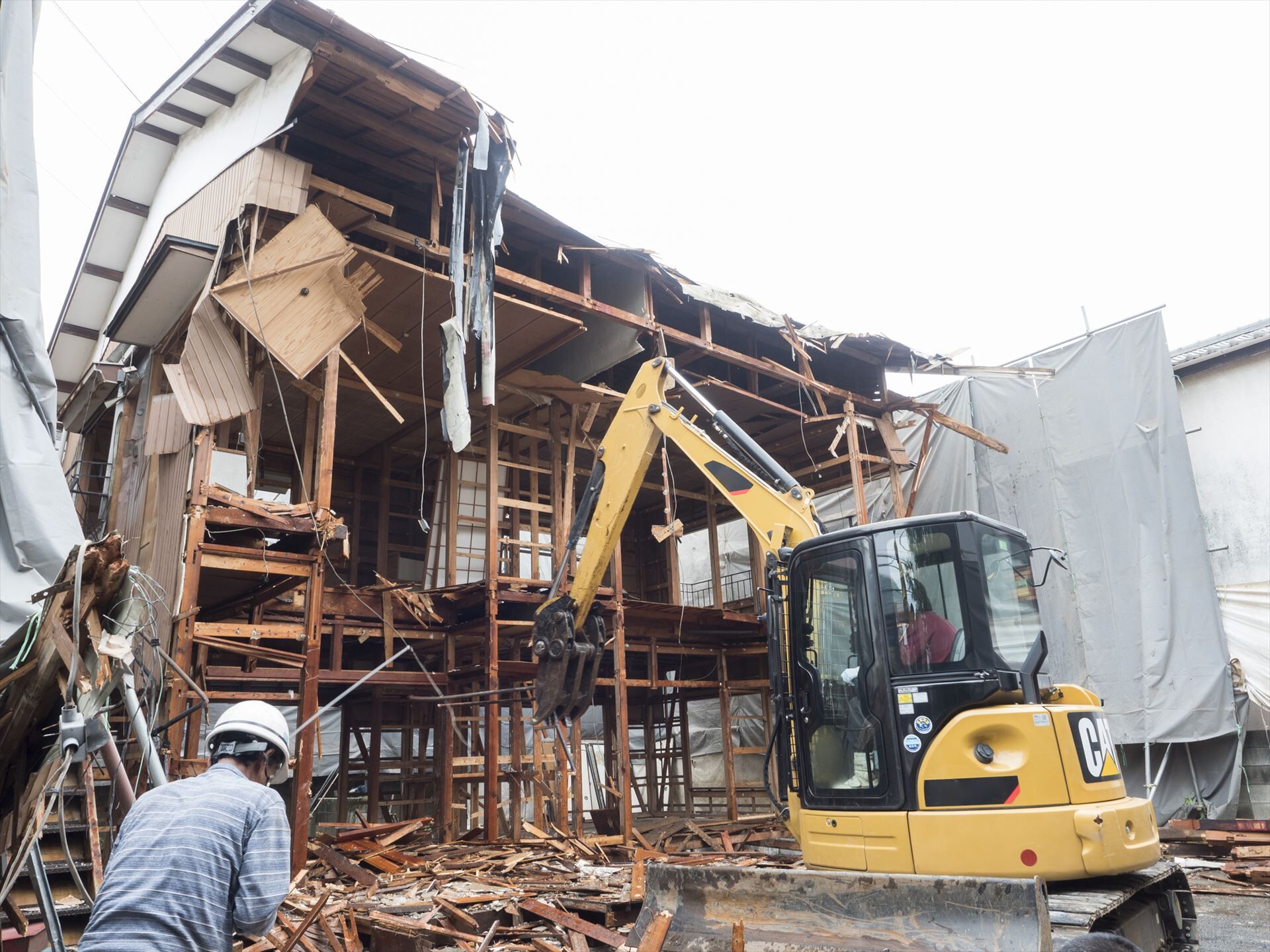 一戸建ての解体現場
